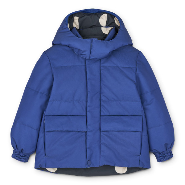 Детская Зимняя Куртка Liewood Paloma Mega Dot / Midnight Navy (Двухсторонняя)
