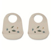 Набір силіконових нагрудників Liewood Tilda Silicone Bib 2 Pack (Space Multi Mix)