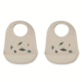 Набор силиконовых нагрудников Liewood Tilda Silicone Bib 2 Pack (Space Multi Mix) Набор силиконовых нагрудников Liewood Tilda Silicone Bib 2 Pack (Space Multi Mix)