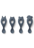 Набор силиконовых ложек Liewood Liva Silicone Spoon 4 Pack (Blue Wave)