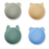 Набор силиконовых лоханок Liewood Iggy Silicone Bowls 4 Pack (Peppermint Multi Mix)
