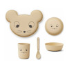 Набор детской посуды Liewood Brody Mouse Wheat Yellow