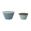 Сложные силиконовые мисочки Liewood Dale 2-в-1 Blue Mix – набор дорожных емкостей для еды.