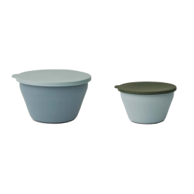 Сложные силиконовые мисочки Liewood Dale 2-в-1 Blue Mix – набор дорожных емкостей для еды. Сложные силиконовые мисочки Liewood Dale 2-в-1 Blue Mix – набор дорожных емкостей для еды.